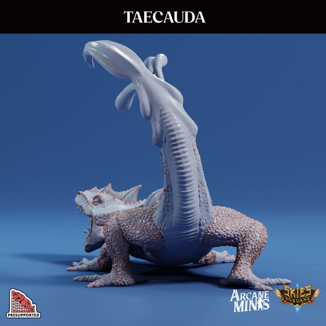 Taecuauda, Angry Lizard - Arcane Minis | 32mm | Salamander | Giant
