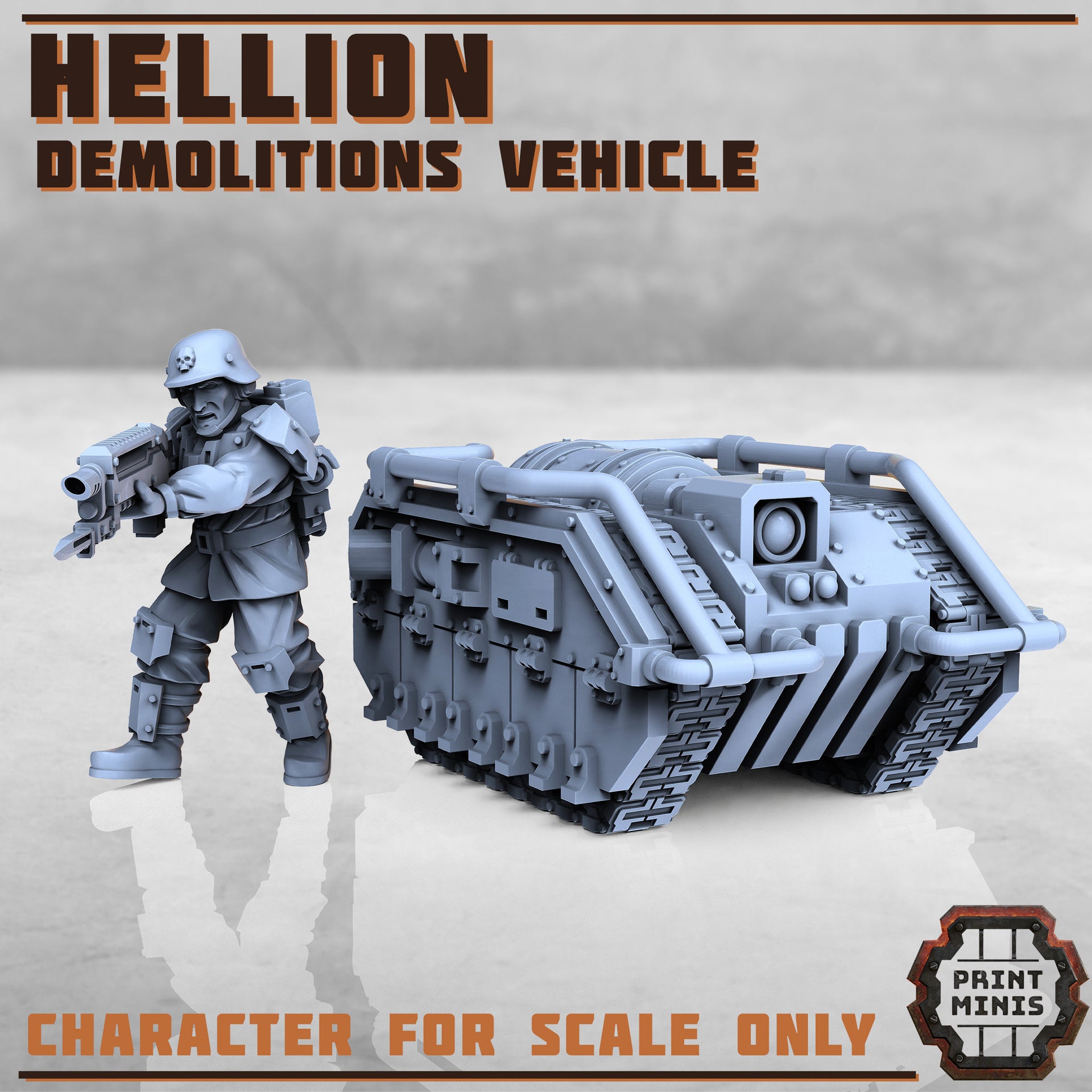 Hellion, Demolitions Vehicle - Print Minis | Sci Fi | Tank | Drone | Crawler