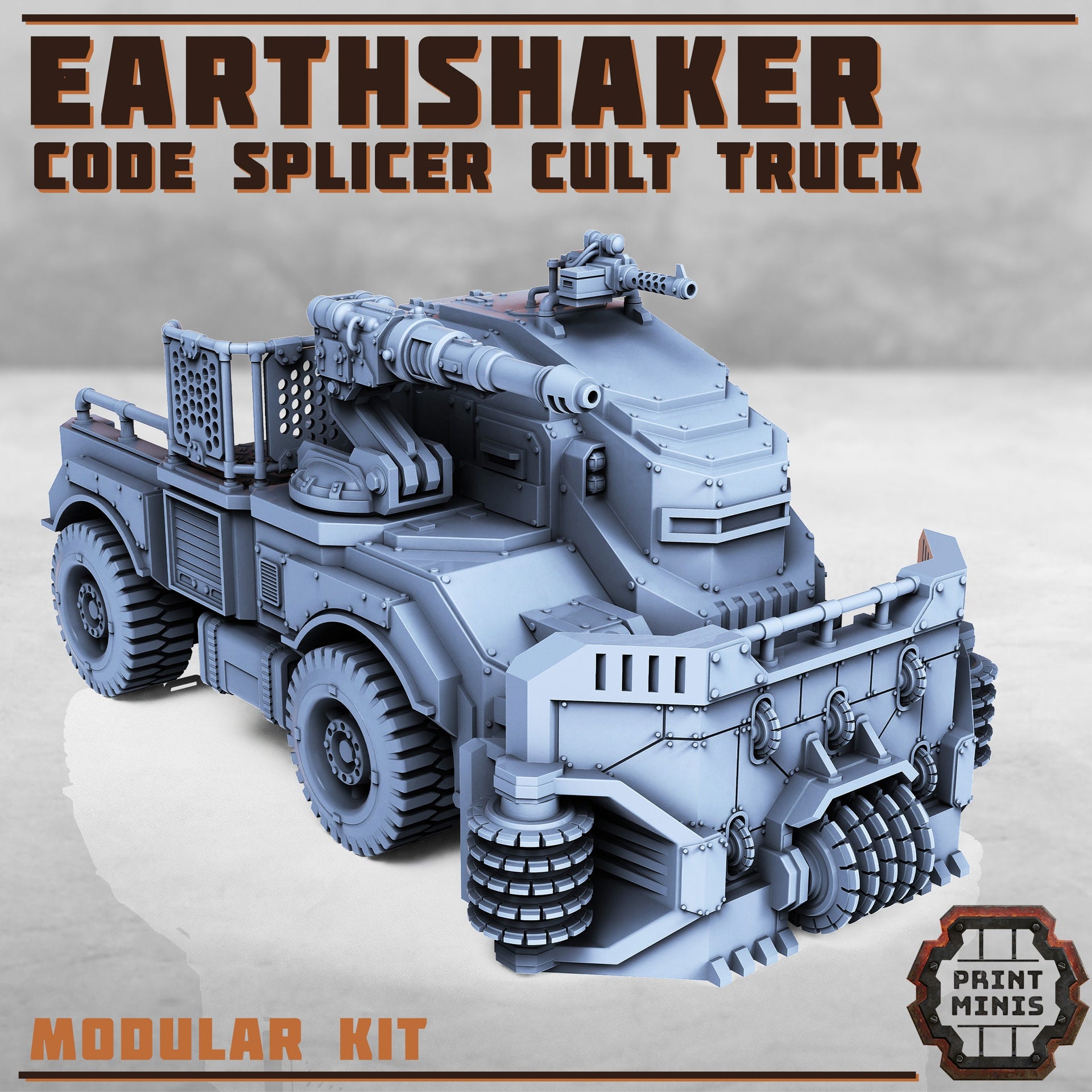 Earthshaker Truck, - Print Minis | Sci Fi | Tank | Crawler | Codesplicer Cult | Cultist | Mining
