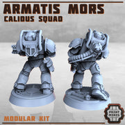 Armartis Mors, Calidus Squad - Print Minis | Sci Fi | Heavy Infantry | 28mm Heroic | Soldier | Battle Brothers | Marine | Flamethrower