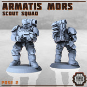 Armartis Mors, Scout Squad - Print Minis | Sci Fi | Heavy Infantry | 28mm Heroic | Soldier | Battle Brothers | Marine