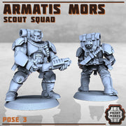 Armartis Mors, Scout Squad - Print Minis | Sci Fi | Heavy Infantry | 28mm Heroic | Soldier | Battle Brothers | Marine