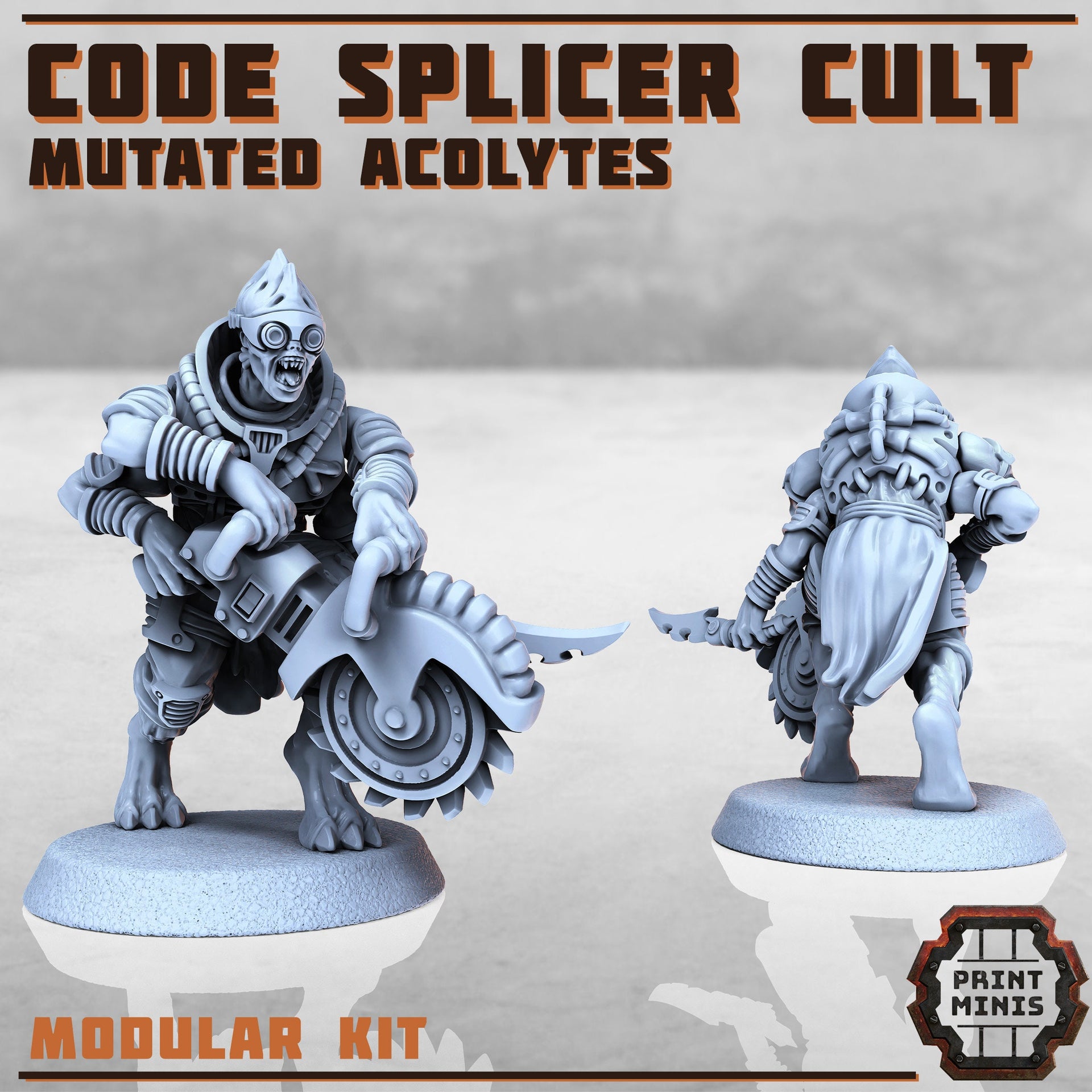 Code Splicer Acolyte - Print Minis | Sci Fi | Light Infantry | 28mm Heroic | Wasteland | Apocalypse | Cultist | Alien Hybrid