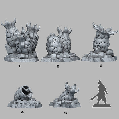 Alien Eggs Scatter Terrain - Fantastic Plants and Rocks | Print Your Monsters | DnD | Wargaming | Space
