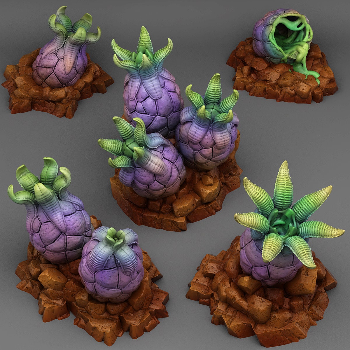 Alien Eggs Scatter Terrain - Fantastic Plants and Rocks | Print Your Monsters | DnD | Wargaming | Space