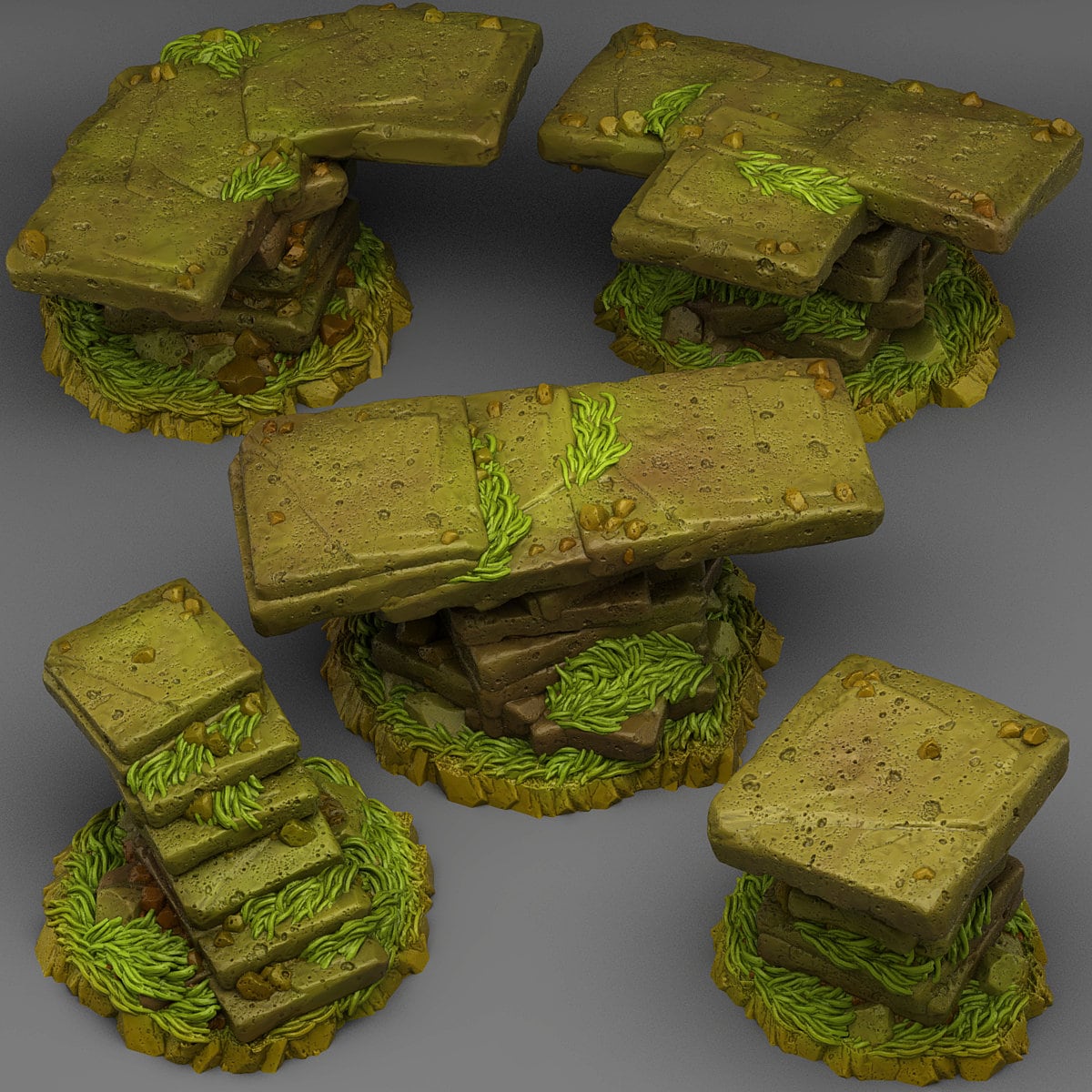 Aztec Modular Bridge Scatter Terrain - Fantastic Plants and Rocks | Print Your Monsters | DnD | Wargaming | Ruins