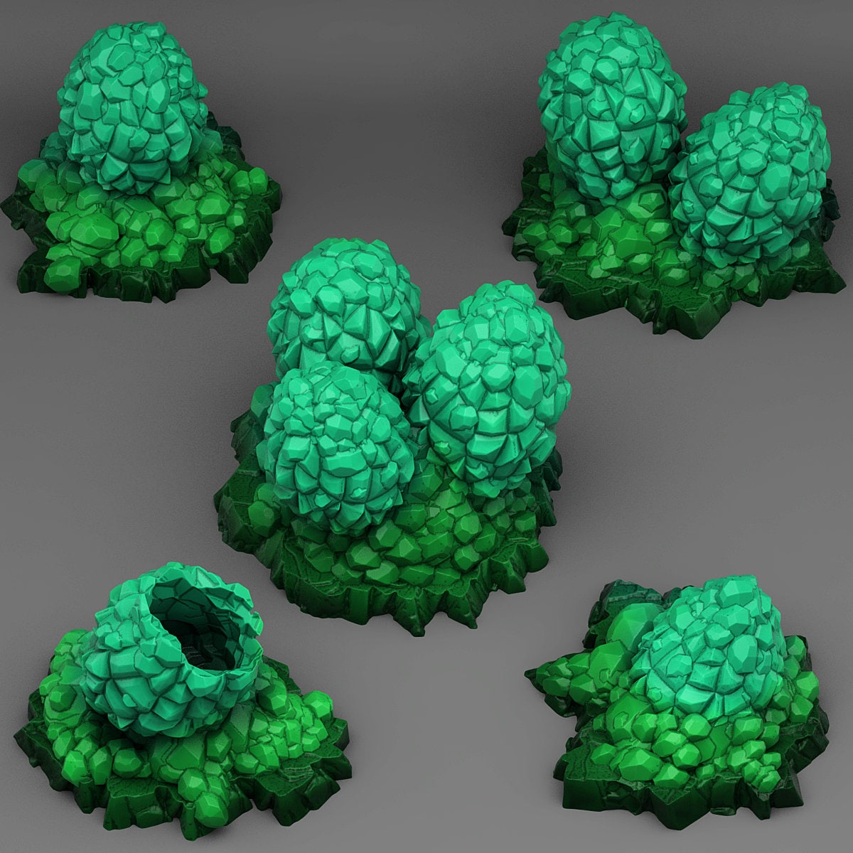 Crystal Dragon Eggs Scatter Terrain - Fantastic Plants and Rocks | Print Your Monsters | DnD | Wargaming