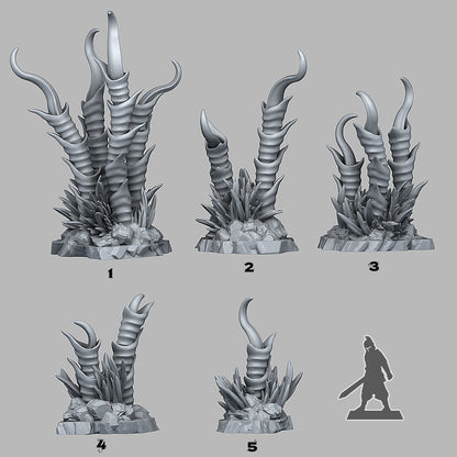 Damned Lillies Scatter Terrain - Fantastic Plants and Rocks | Print Your Monsters | DnD | Wargaming | Alien