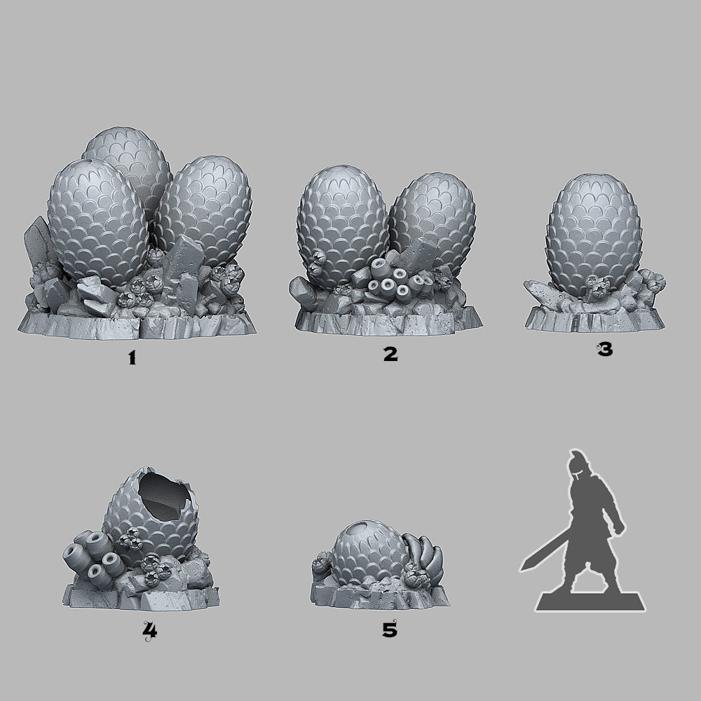 Leviathan Eggs Scatter Terrain - Fantastic Plants and Rocks | Print Your Monsters | DnD | Wargaming