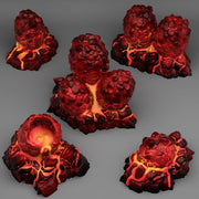 Magma Dragon Eggs Scatter Terrain - Fantastic Plants and Rocks | Print Your Monsters | DnD | Wargaming