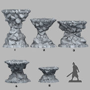 Natural Platform Stones Scatter Terrain - Fantastic Plants and Rocks | Print Your Monsters | DnD | Wargaming | Rocks