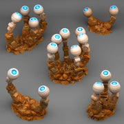 Robotic Eye Plants Scatter Terrain - Fantastic Plants and Rocks | Print Your Monsters | DnD | Wargaming | Alient | mechanical