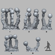 Robotic Eye Plants Scatter Terrain - Fantastic Plants and Rocks | Print Your Monsters | DnD | Wargaming | Alient | mechanical