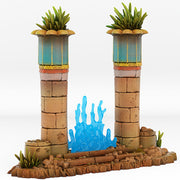 Babylone Portal With Its Magic Water Effect - Print Your Monsters, Fantastic Portals | 32mm | Ancient | Ruins