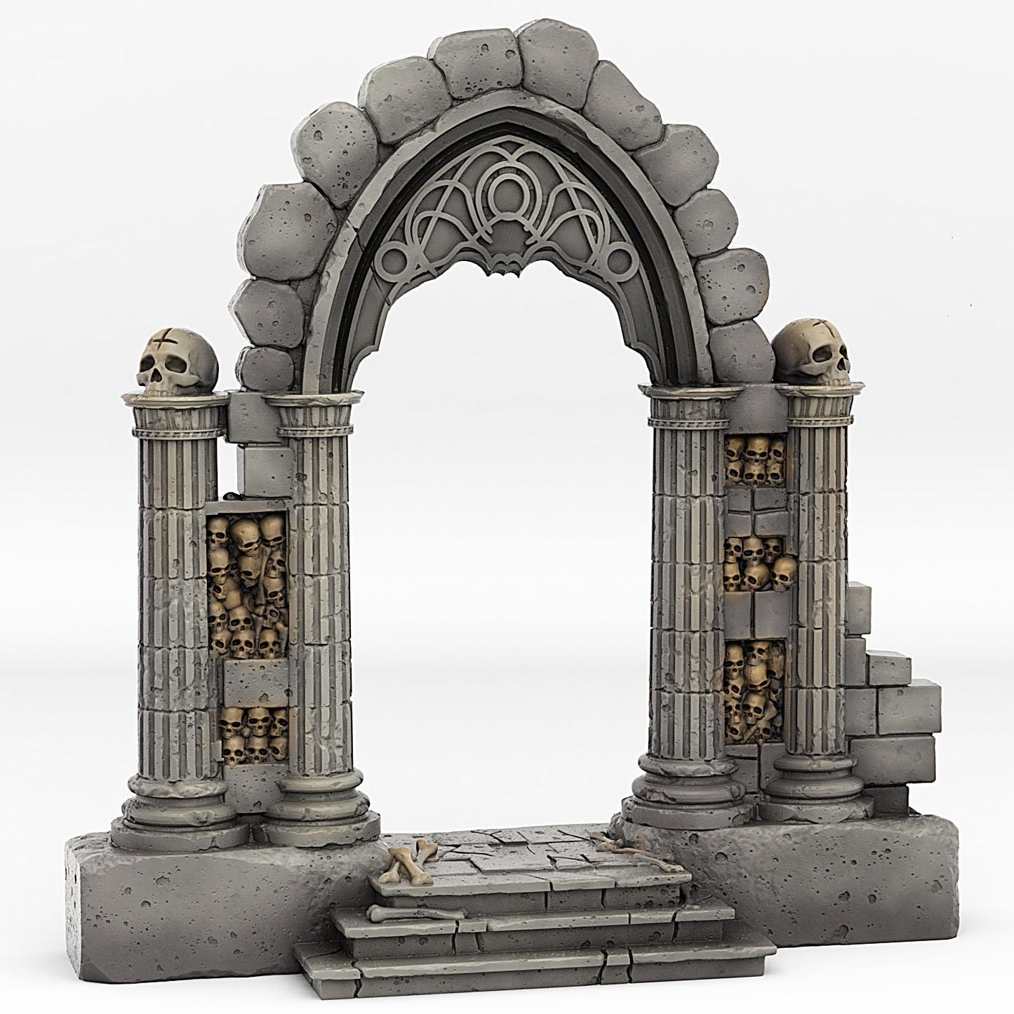 Catacomb Portal With Its Ghost Skulls Effect - Print Your Monsters, Fantastic Portals | 32mm | Crypt | Tomb | Ossuary