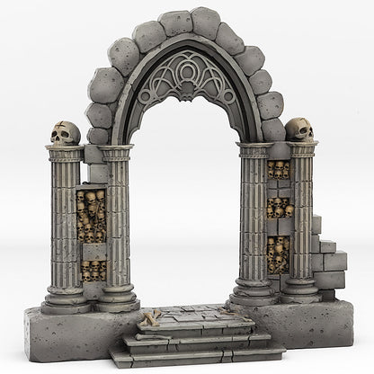 Catacomb Portal With Its Ghost Skulls Effect - Print Your Monsters, Fantastic Portals | 32mm | Crypt | Tomb | Ossuary