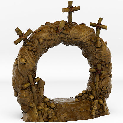 Cemetery Portal With Its Cross Effect - Print Your Monsters, Fantastic Portals | 32mm | Crypt | Graveyard | Tomb