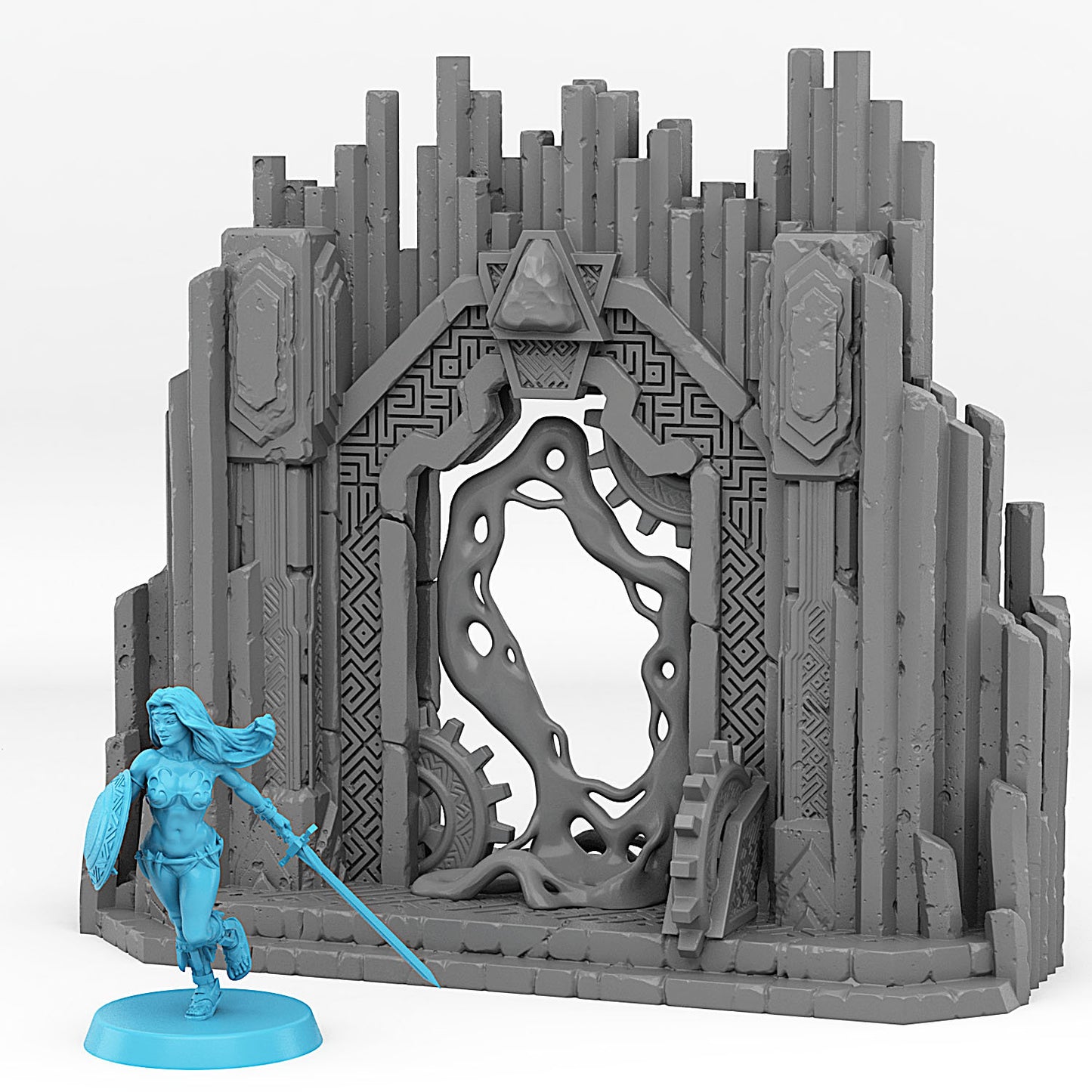 Dwarf Mine Portal With Its Lava Effect - Print Your Monsters, Fantastic Portals | 32mm | Ancient | Ruins | Underground