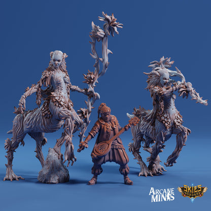 Thornbark Dryad- Arcane Minis | The Tangled Hunt | 32mm | Demon | Centaur | Wood | Elemental
