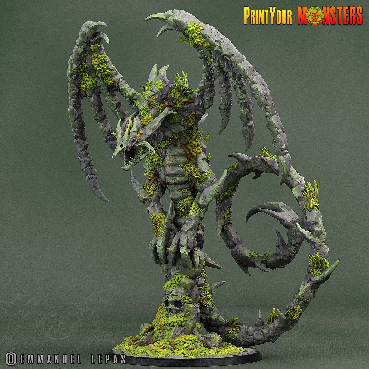 Rock Dragon- Print Your Monsters | 32mm | Elemental | Earth | Stone | Golem