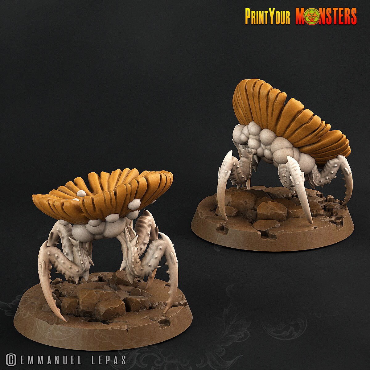 Small Spider Mushrooms, Print Your Monsters | 32mm | Elemental | Fungus