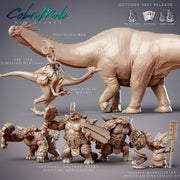 Dinovian Mercenaries, Dinosaur Folk Ankylosaurus - CobraMode | Miniature | Wargaming | Roleplaying Games | 32mm | 54mm