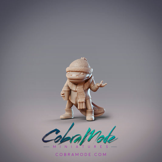 Pumpkin Spice Hanzaki - CobraMode | Miniature | Wargaming | Roleplaying Games | 32mm | Haloween | Axolotl | Fall