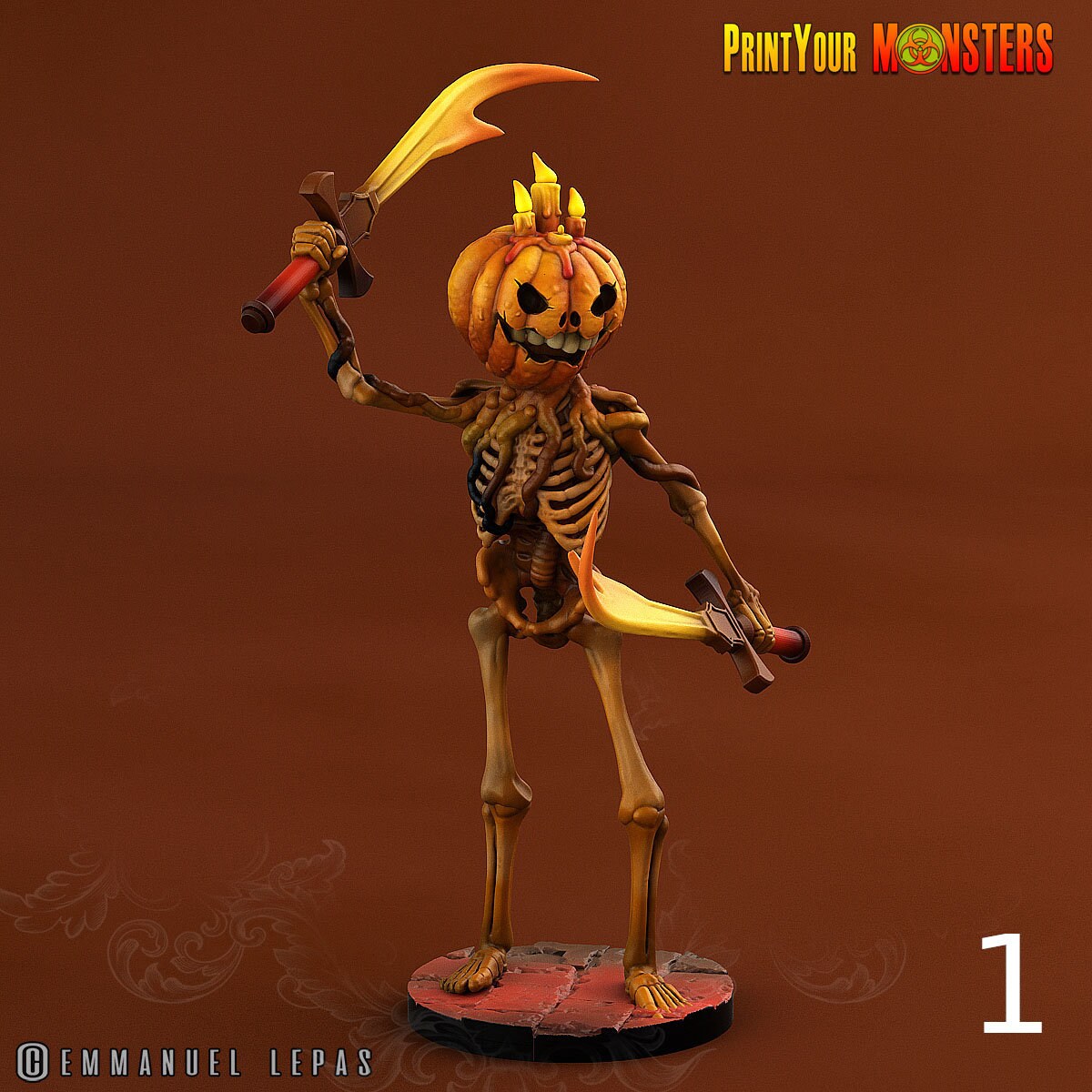 Soldier Pumpkins - Print Your Monsters | D&D | 32mm | Summon | Golem | Elemental | Demon | Skeleton | Giant
