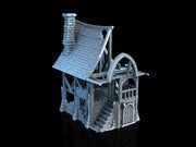 Beetroot House in Ruins - 3DP4U Medieval Town | Miniature | Wargaming | Roleplaying Games | 32mm | Hut | Playable | Filament | 3d printed