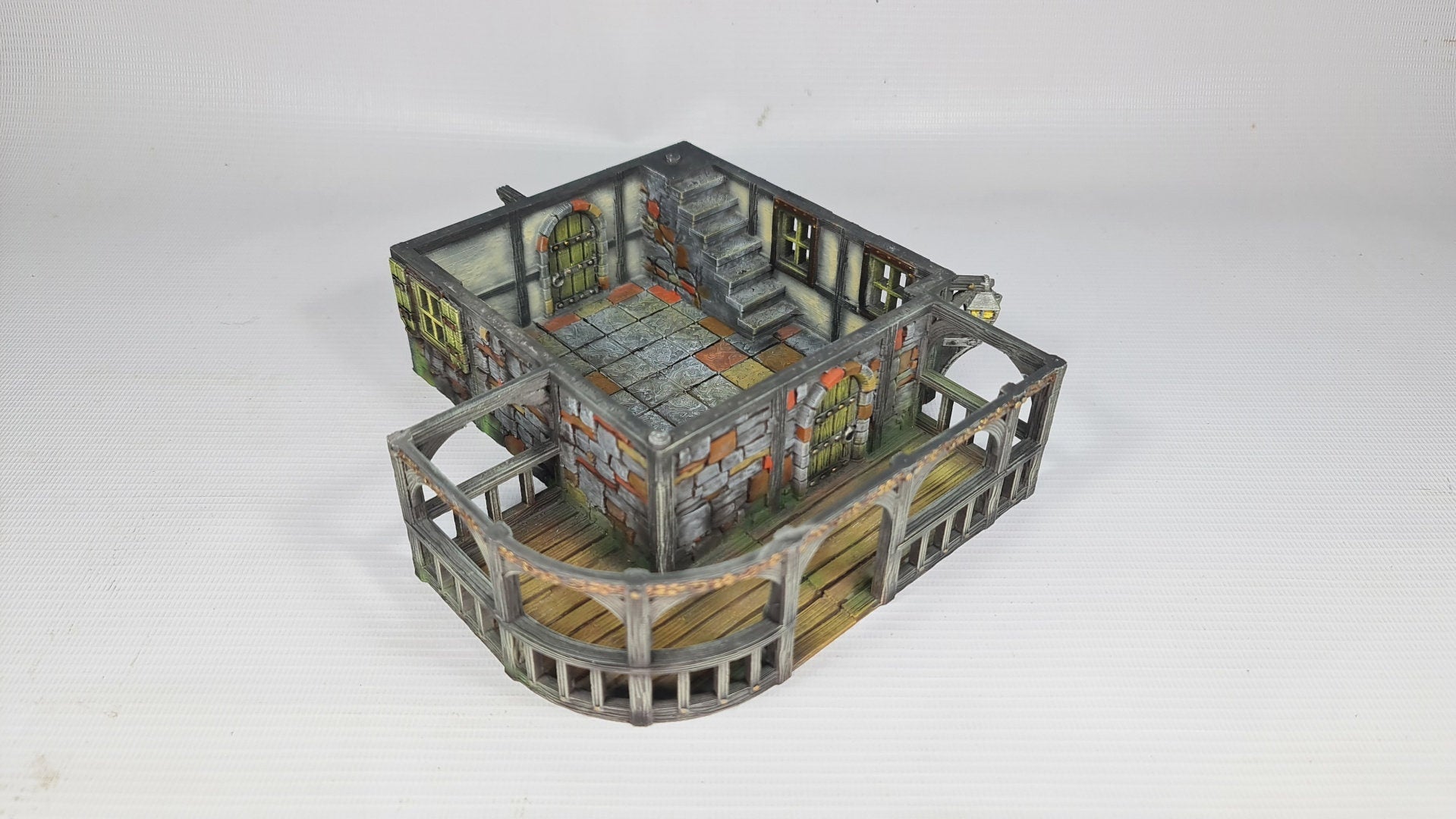 The Cobalt Dragon - 3DP4U Medieval Town | Miniature | Wargaming | Roleplaying Games | 32mm | Inn | Playable | Filament | 3d printed