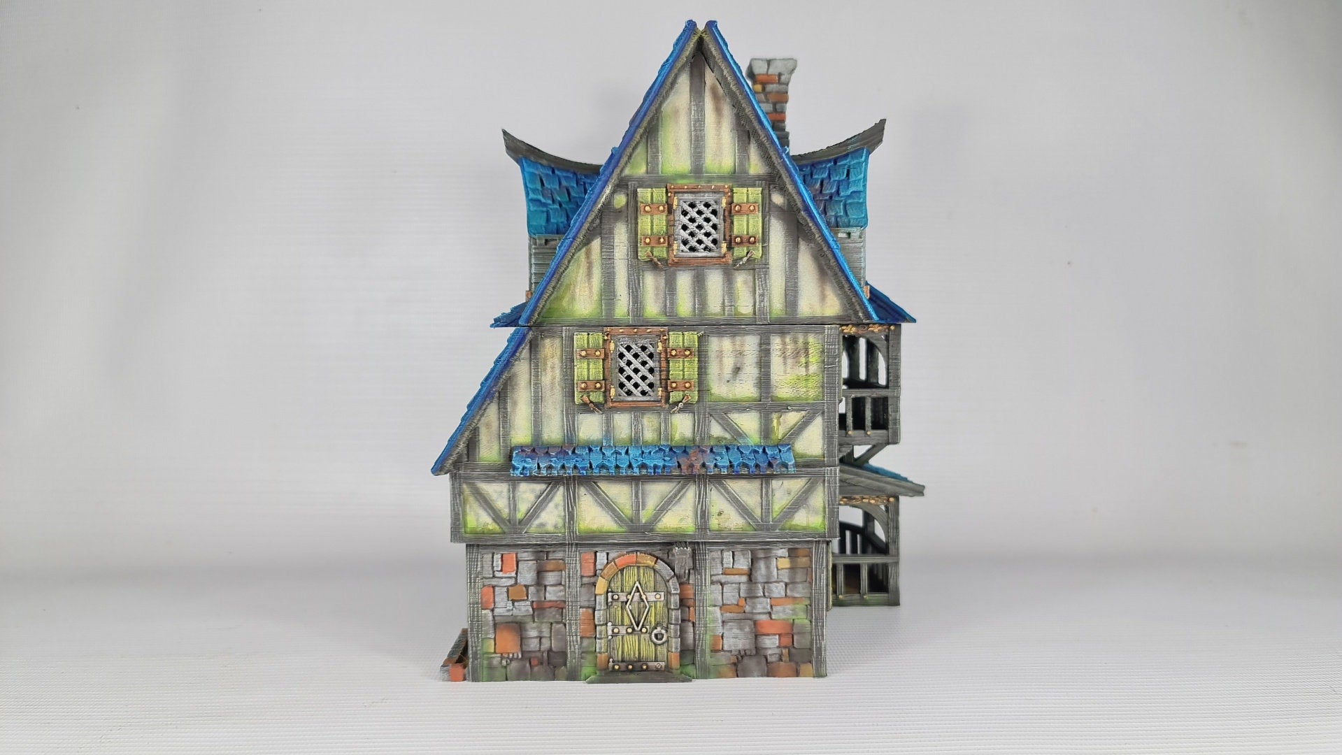 The Cobalt Dragon - 3DP4U Medieval Town | Miniature | Wargaming | Roleplaying Games | 32mm | Inn | Playable | Filament | 3d printed
