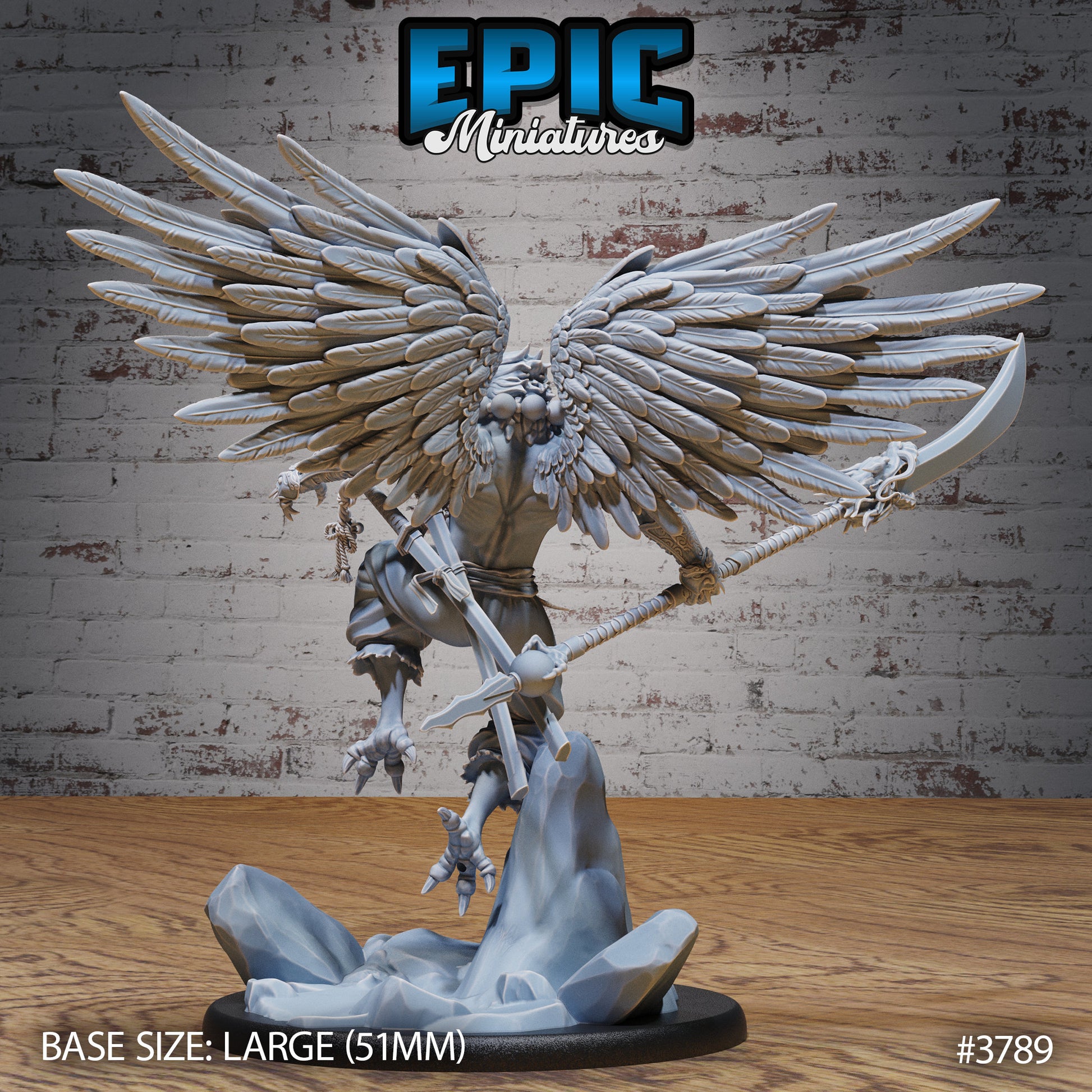 Tengu Bird Folk Lord - Epic Miniatures | 28mm | 32mm | Oni Nightmare | Fighter | Warrior | Monk | Eagle