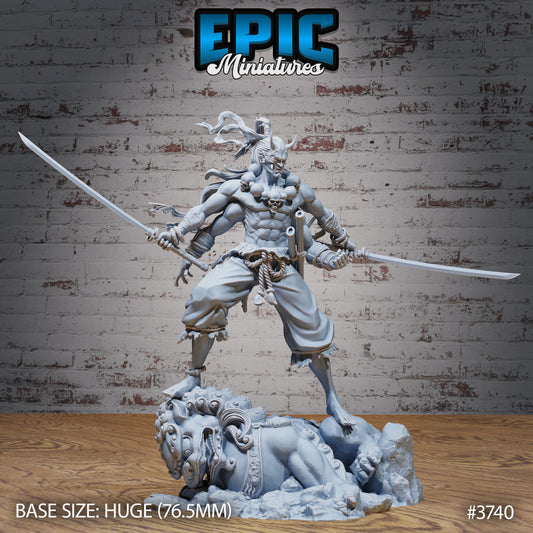 Oni Demon Overlord - Epic Miniatures | 28mm | 32mm | Oni Nightmare | Yokai | Devil | Fighter| Huge | Champion