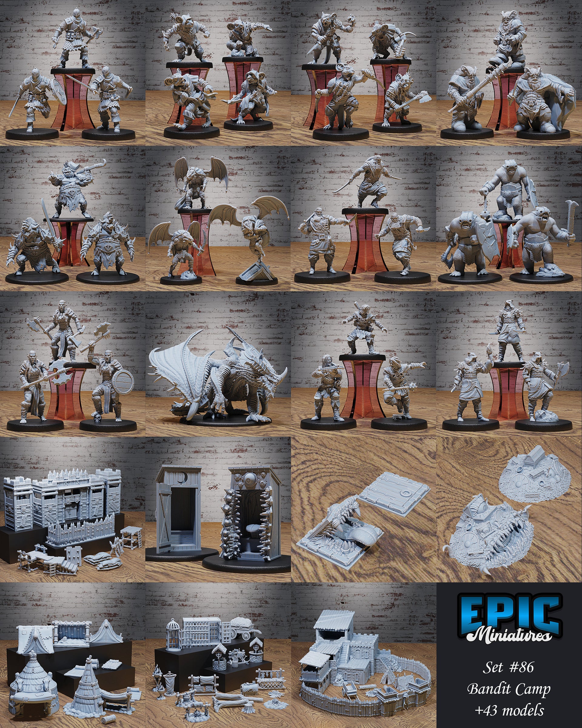Half Orc Marauder Female - Epic Miniatures | 28mm | 32mm | Bandit Camp | Fighter | Mercenary | Warrior