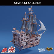 Stardust Skyliner Airship - Arcane Minis | 32mm | Destroyer | Sails | Pirate Ship