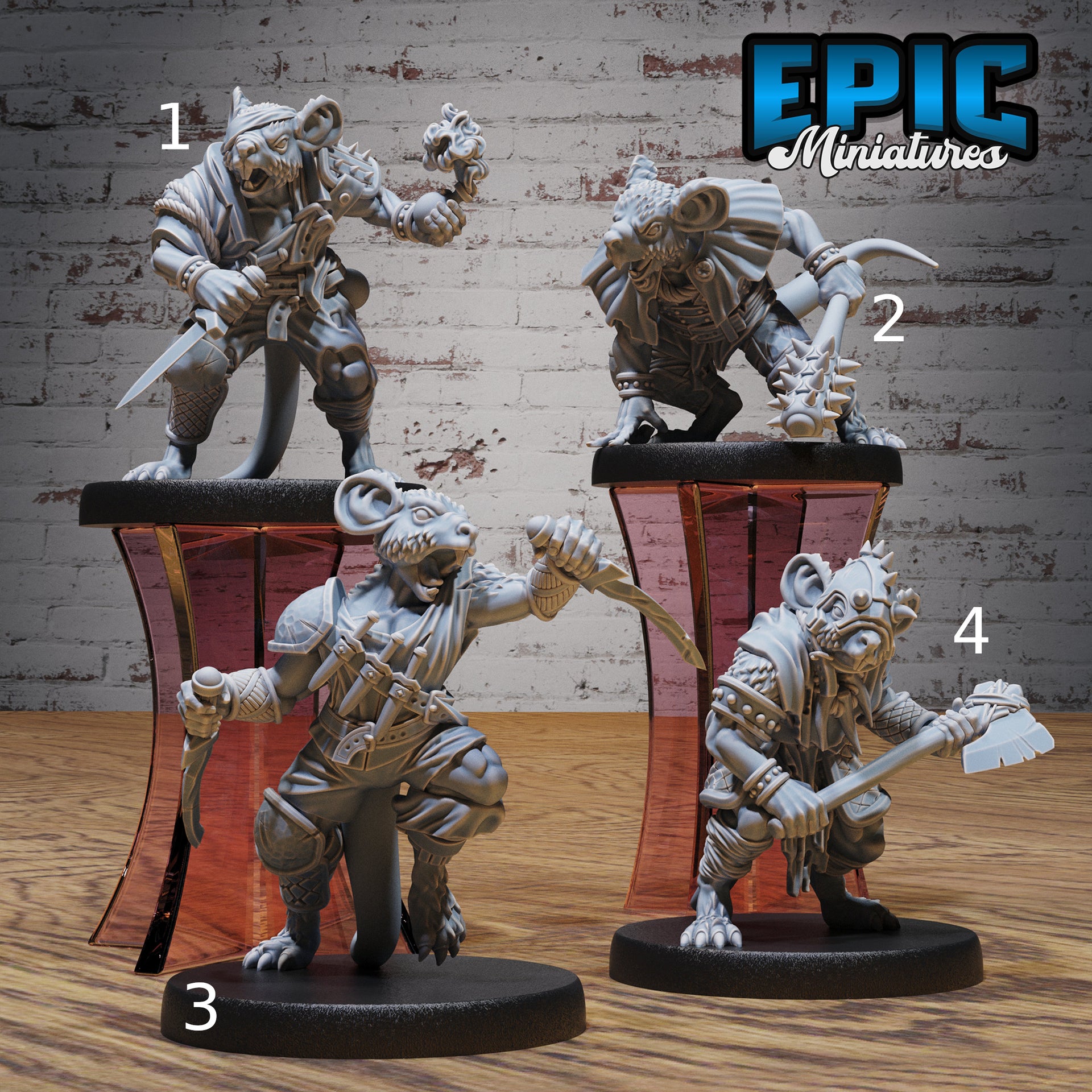 Mice Folk Raiders - Epic Miniatures | 28mm | 32mm | Bandit Camp | Pirate | Thief | Rogue | Bomber | Assassin | Thief