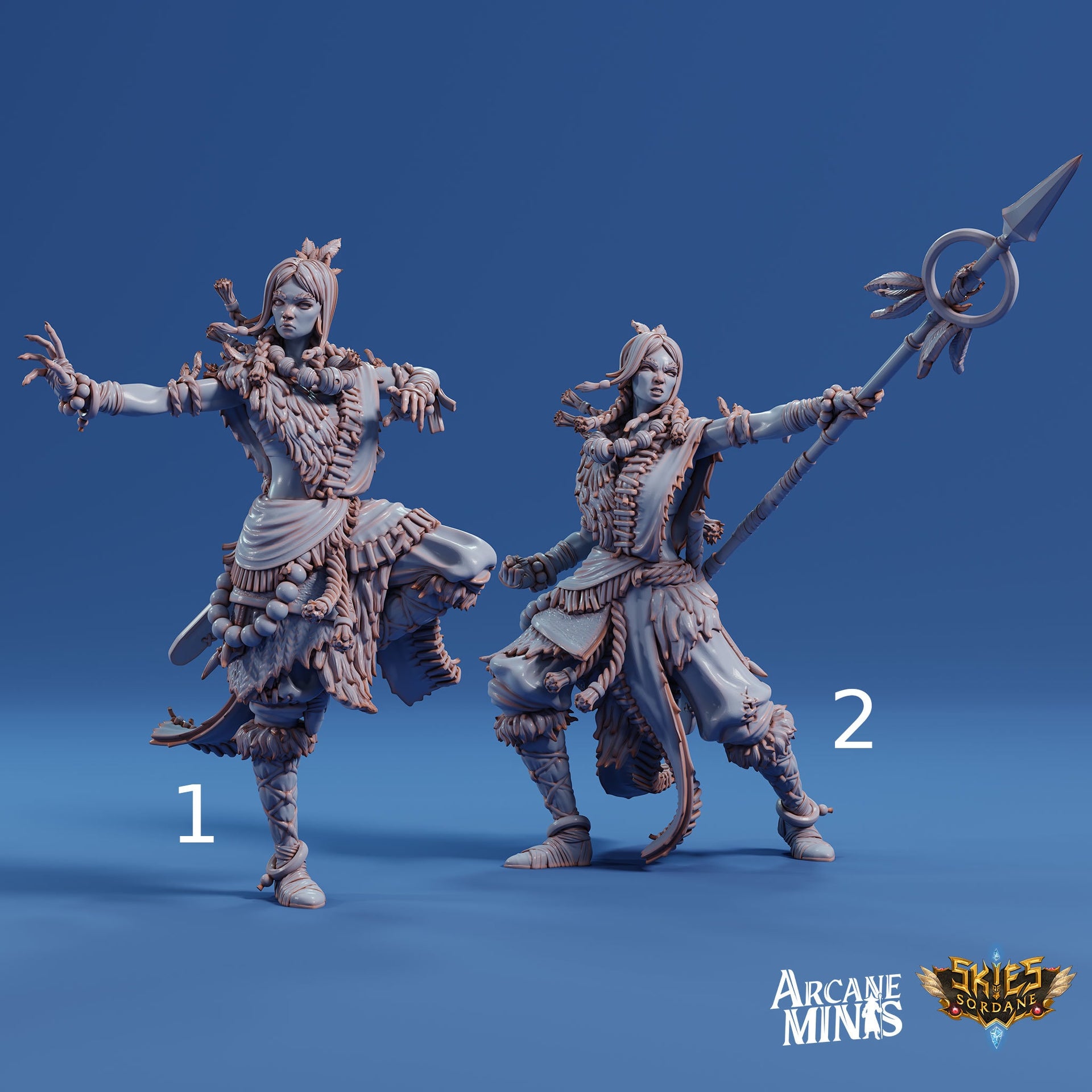 Human Monk Female - Arcane Minis | 32mm | The Nightmare Express | Martial Artist | Fighter