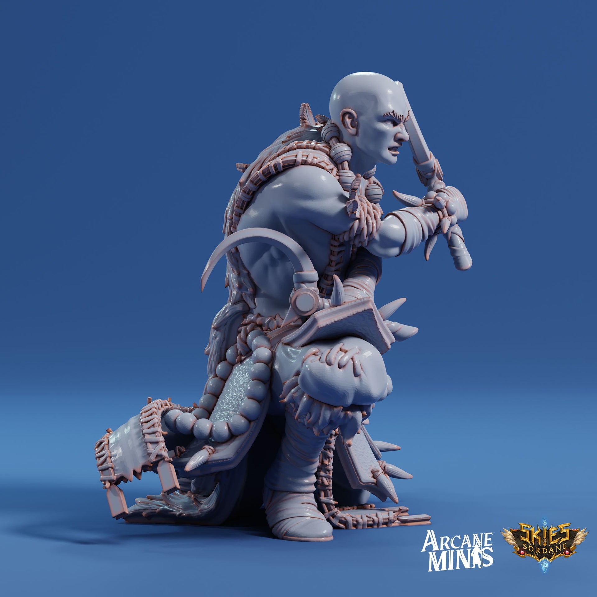 Human Monk Male- Arcane Minis | 32mm | The Nightmare Express | Martial Artist | Fighter