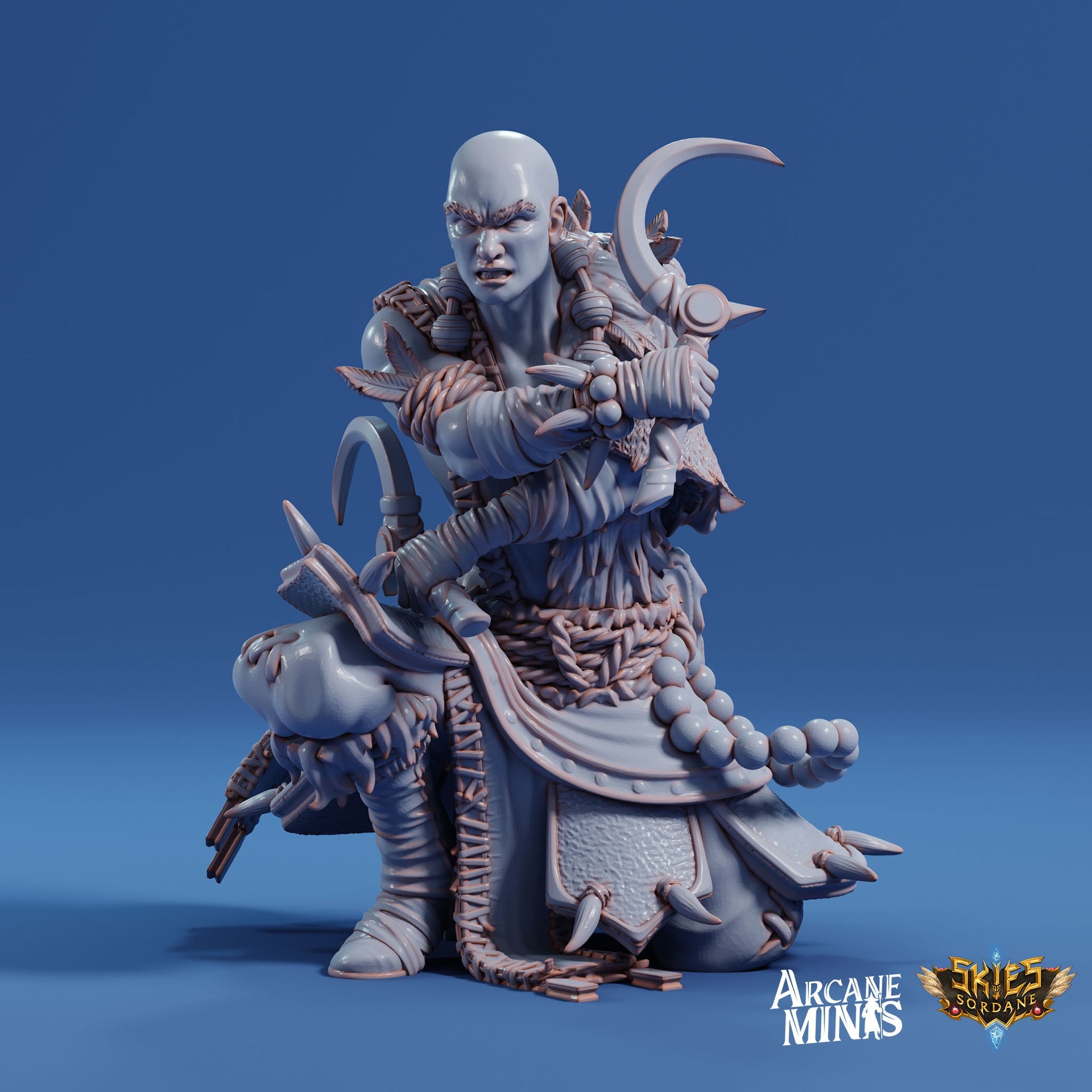 Human Monk Male- Arcane Minis | 32mm | The Nightmare Express | Martial Artist | Fighter