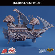 Istari Frigate - Arcane Minis | 32mm | Destroyer | Sails | Pirate Ship | Elf | Tree | Forest