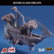 Istari Frigate - Arcane Minis | 32mm | Destroyer | Sails | Pirate Ship | Elf | Tree | Forest