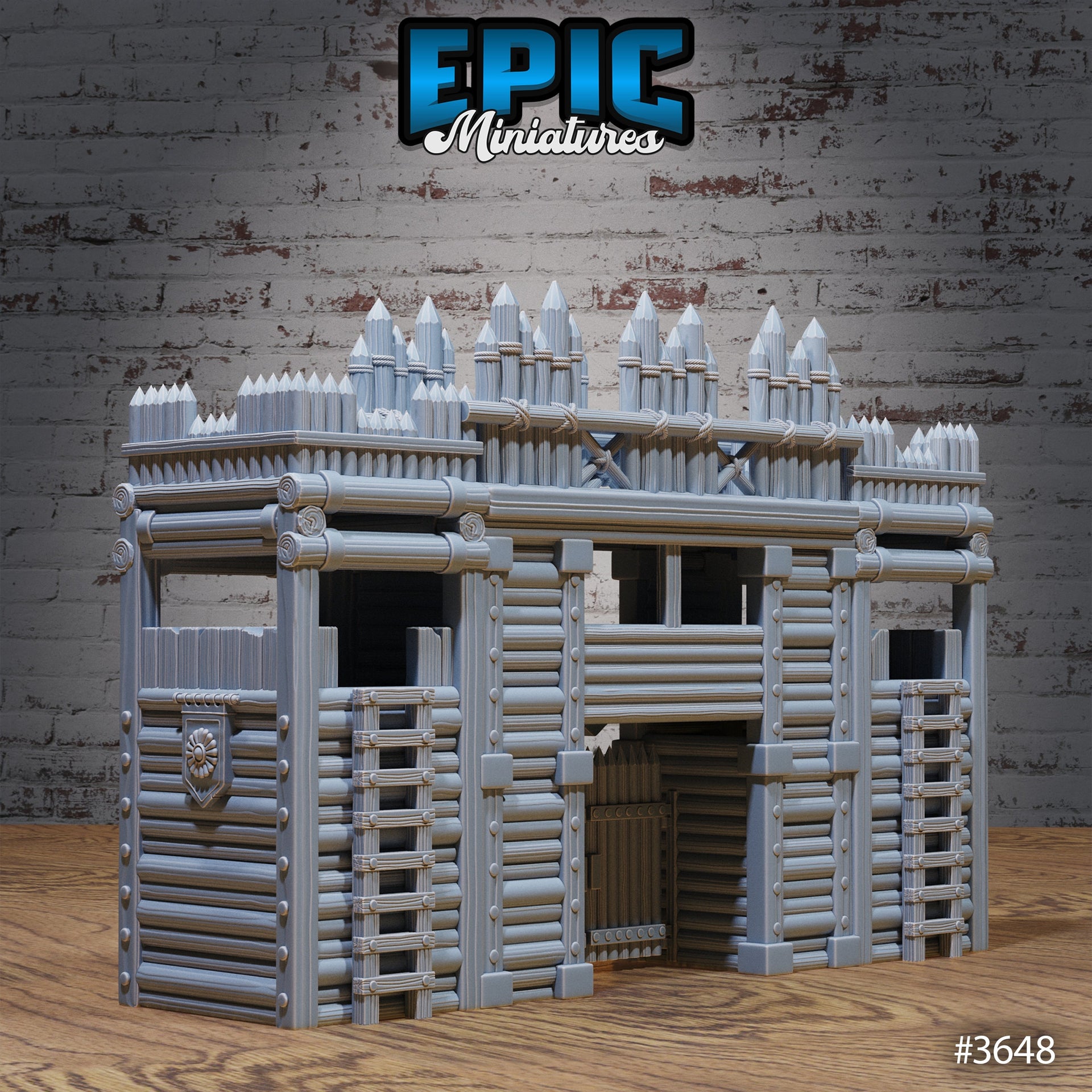 Bandit Camp Fortifications- Epic Miniatures | 28mm | 32mm | Gate | Wall | Barricade | Spikes