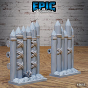 Bandit Camp Fortifications- Epic Miniatures | 28mm | 32mm | Gate | Wall | Barricade | Spikes