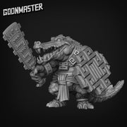 Croc Warrior - Goonmaster | Miniature | Wargaming | Roleplaying Games | 32mm | Aztec | Crocodile | Fighter | Aligator