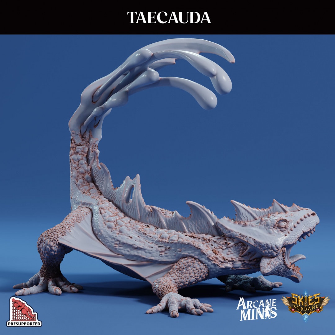 Taecuauda, Angry Lizard - Arcane Minis | 32mm | Salamander | Giant