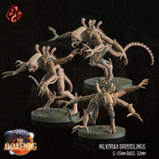 Nilvorax Broodlings, Xeno Soldiers - Crippled God Foundry - The Awakening | 32mm | Scifi | Modular | Alien Hives