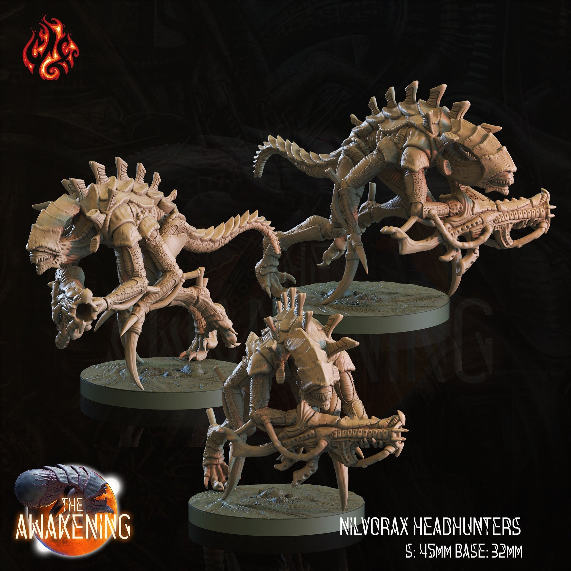 Nilvorax Headhunters, Xeno Soldiers - Crippled God Foundry - The Awakening | 32mm | Scifi | Modular | Alien Hives