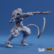 Titaran Beast Tamer - Arcane Minis | The Tangled Hunt | 32mm | Rifle | Chain Whip | Steampunk | Scifi