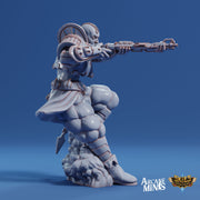 Titaran Beast Tamer - Arcane Minis | The Tangled Hunt | 32mm | Rifle | Chain Whip | Steampunk | Scifi