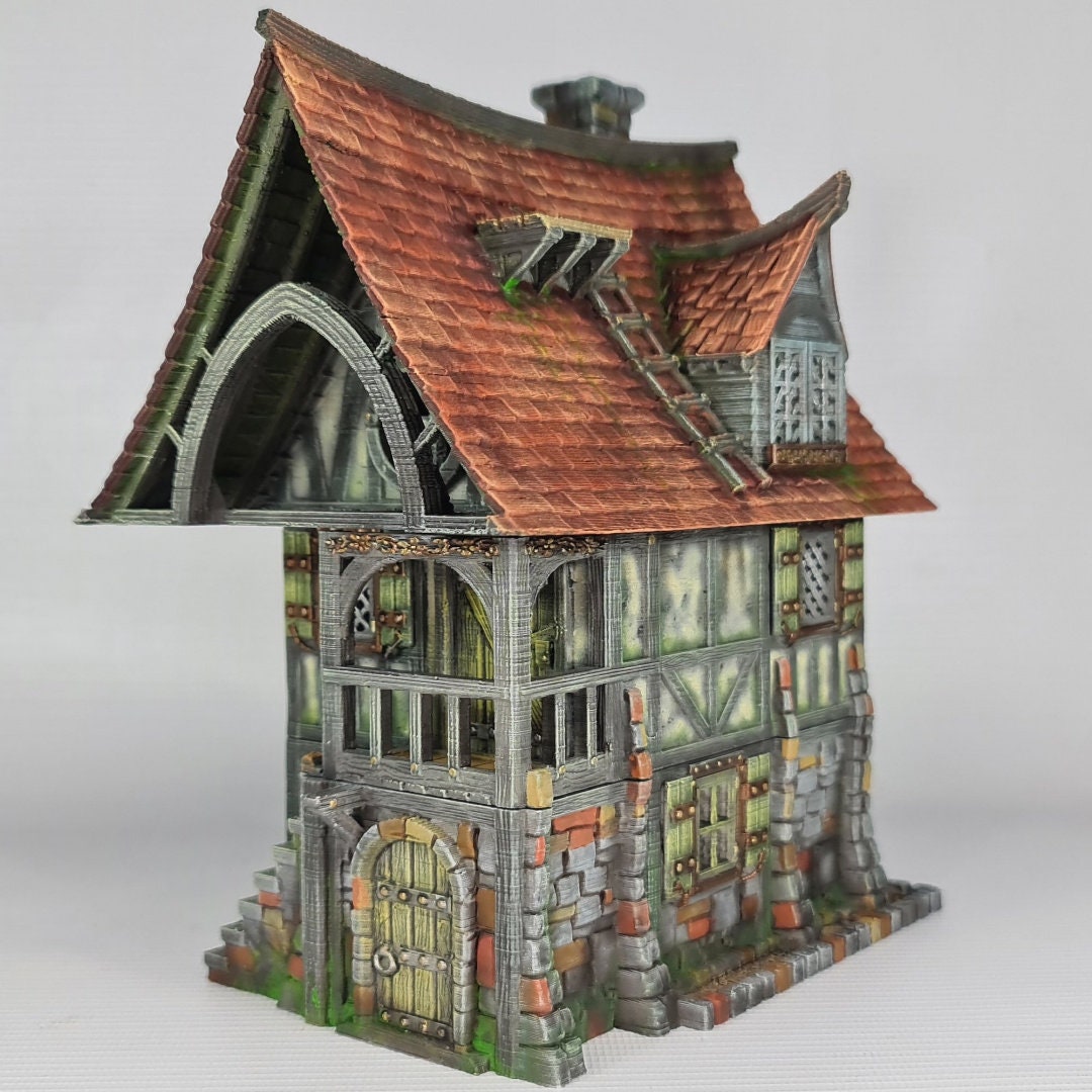 Beetroot House - 3DP4U Medieval Town | Miniature | Wargaming | Roleplaying Games | 32mm | Hut | Playable | Filament | 3d printed